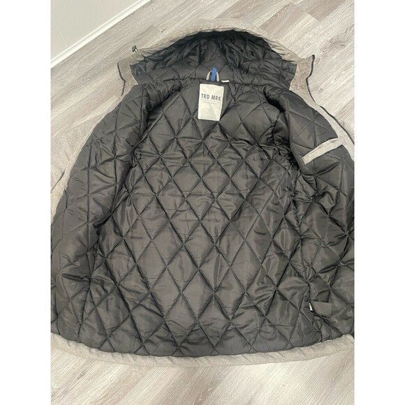 Winter Parka Puffer Coat Quilted Lined Pockets Divided H&M Hooded Fill Zip Long - Picture 6 of 16